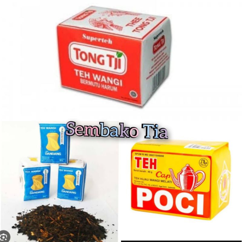 

Teh Tong Tji Super 40gr/Teh Poci Kuning 40gr/Teh Dandang Biru 40gr