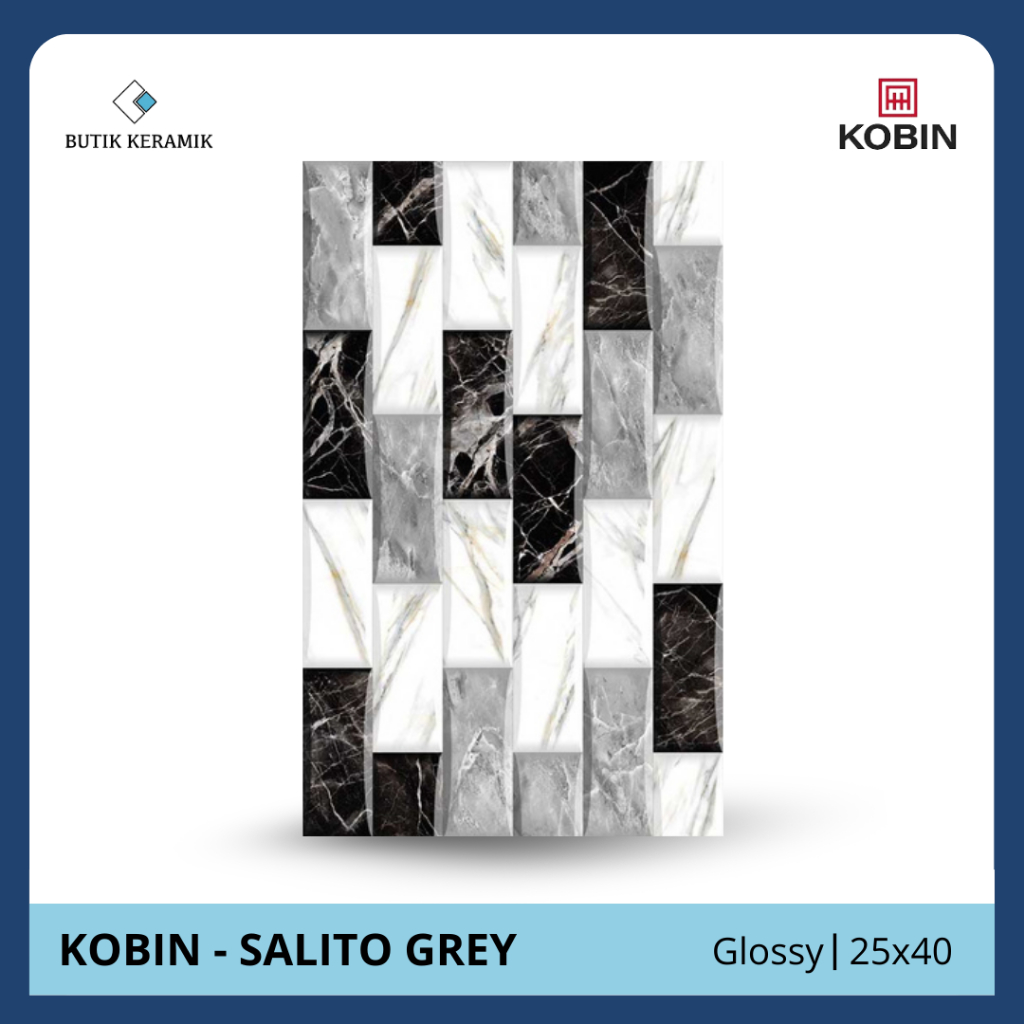 Keramik 25x40 Glossy | Kobin | Salito Series | Glossy | Grade A / KW 1 | Keramik Lantai I Keramik Mo