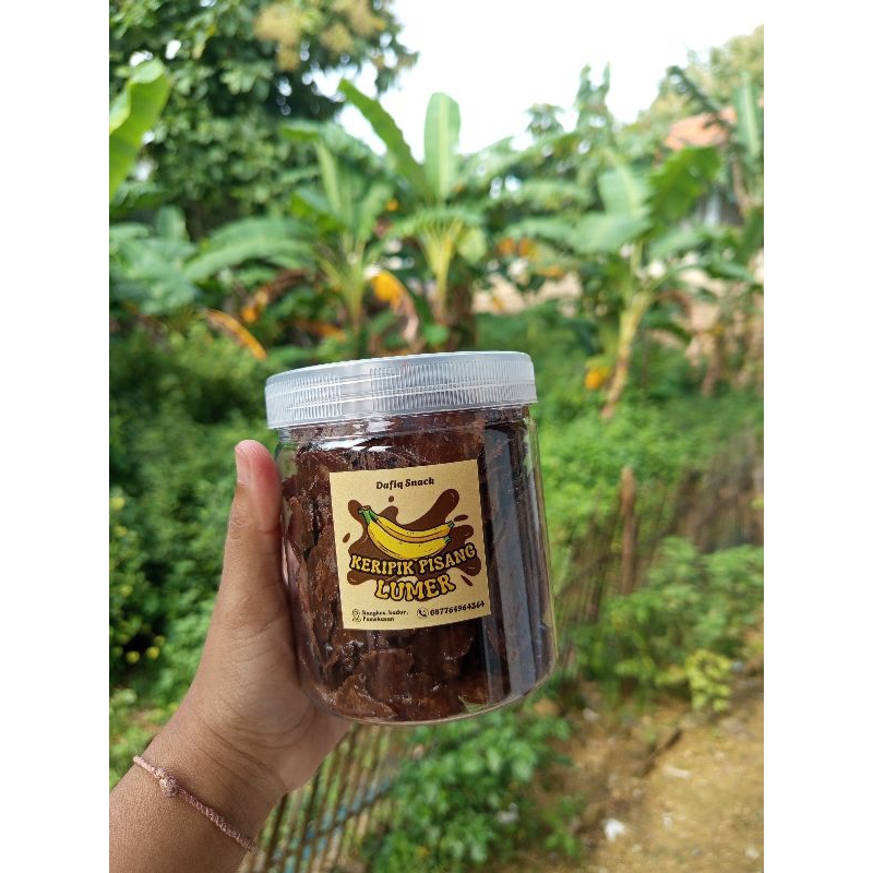 

Kripik Pisang Lumer Toples 600ml berat 200gram