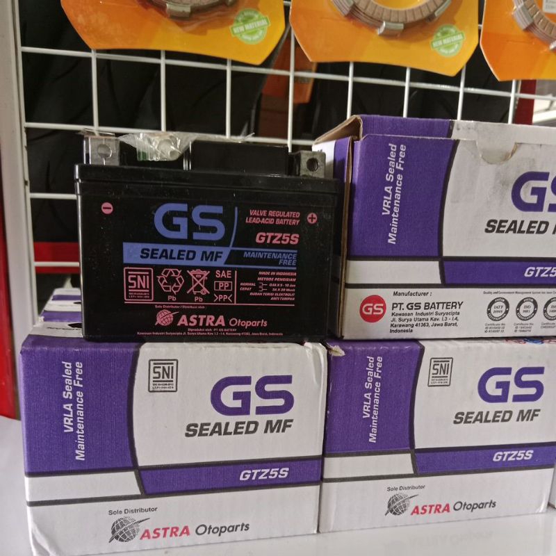 AKI ACCU GS GTZ5S GTZ5 S GTZ 5S GS ASTRA ORIGINAL ORI ASLI ASTRA OTOPARTS