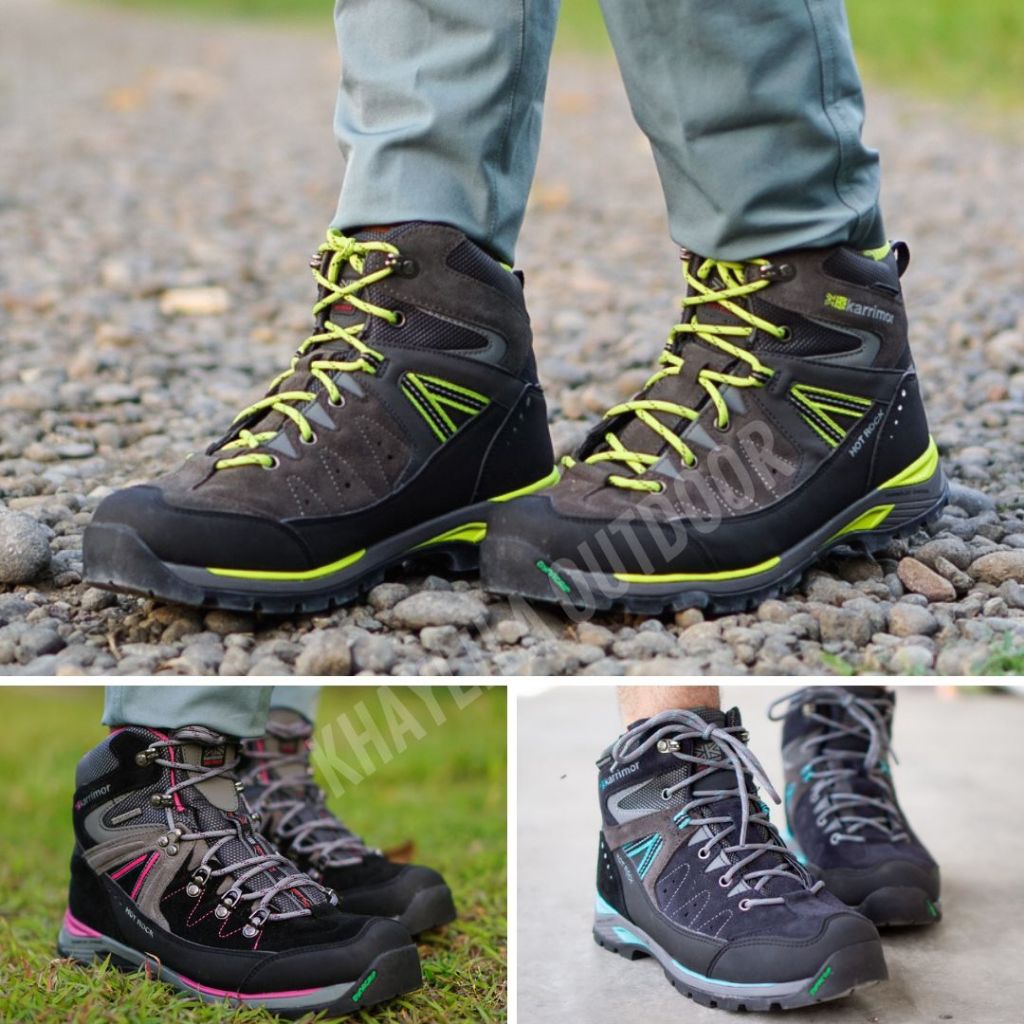 SEPATU GUNUNG WATERPROOF KARRIMOR HOT ROCK OUTSOLE DYNAGRIP SEPATU PENDAKI GUNUNG UNISEX