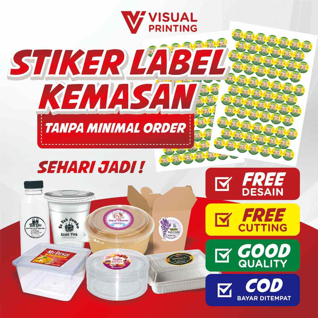 

STIKER LABEL KEMASAN Makanan dan Minuman | Gratis Desain dan Cutting | Tanpa Minimal Order