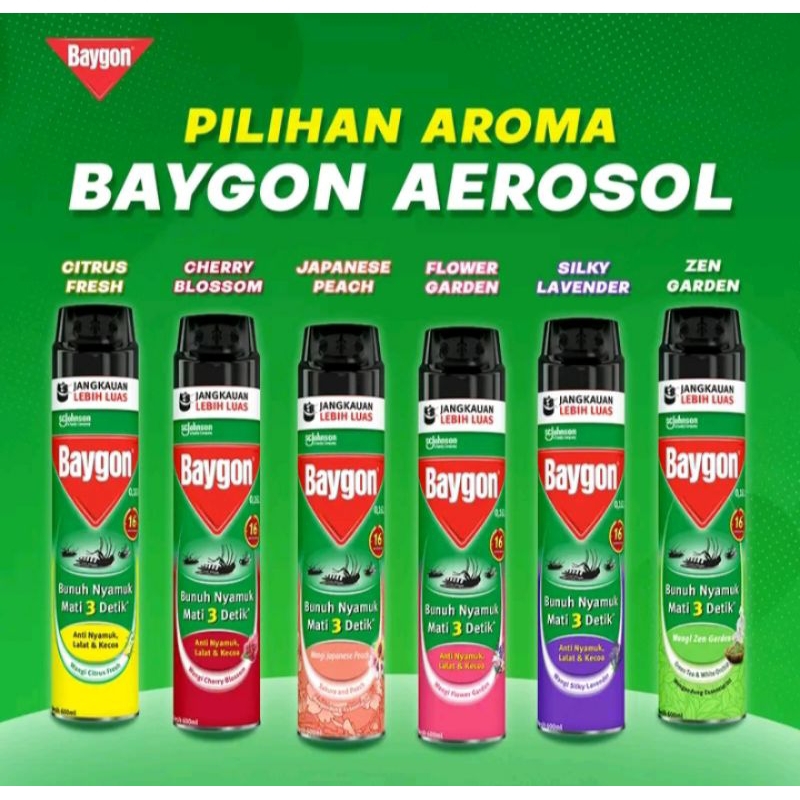BAYGON AEROSOL ANTI NYAMUK, LALAT, & KECOA
