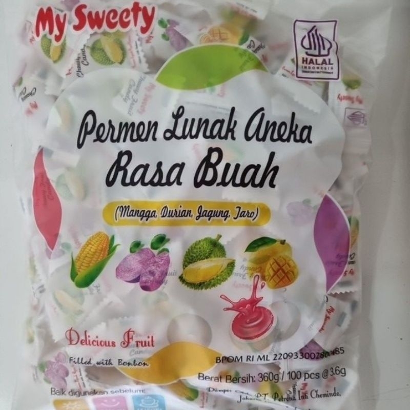 

permen lunak buah aneka rasa 100pcs