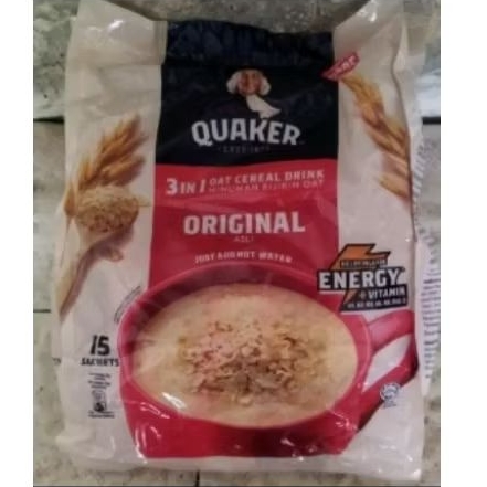 

QUAKER 3in1 OAT SEREAL DRINK ORIGINAL MALAYSIA