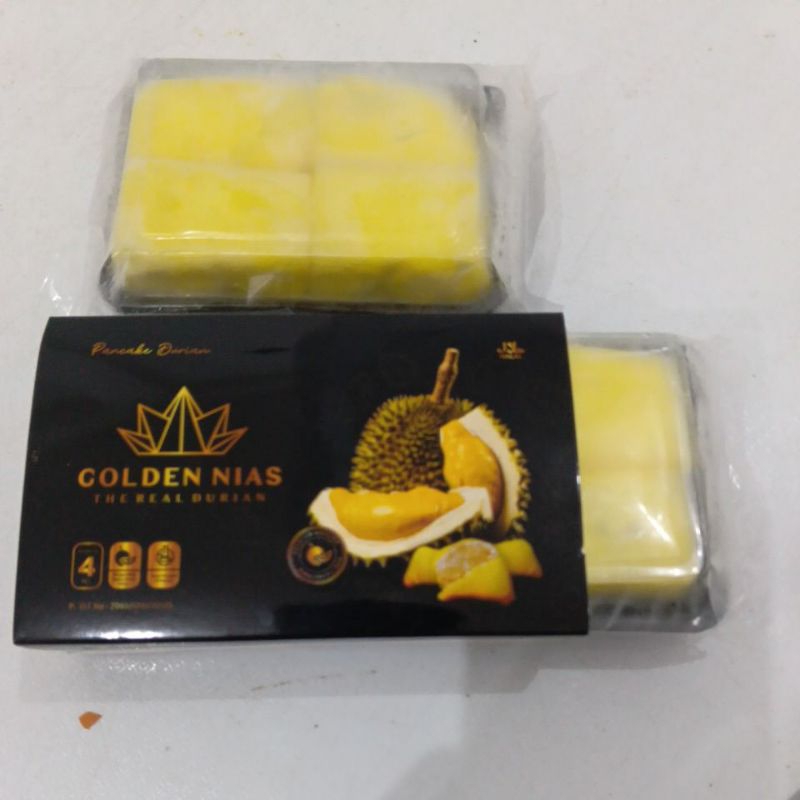 

Pancake Durian Golden Nias isi 4 pcs