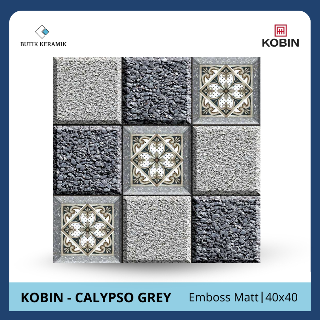 Keramik 40x40 Matt | Kobin | Calypso Series | Glossy | Grade A / KW 1 | Keramik Lantai I Keramik Mot