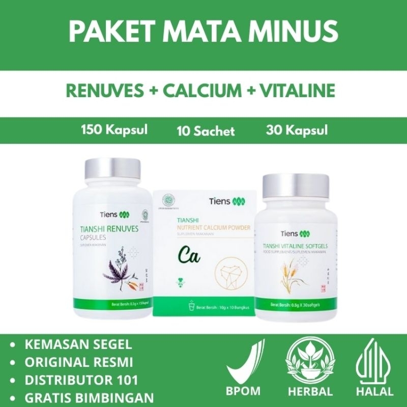 [Herbal China] Paket MATA MINUS Tiens 3 Produk Full Segel