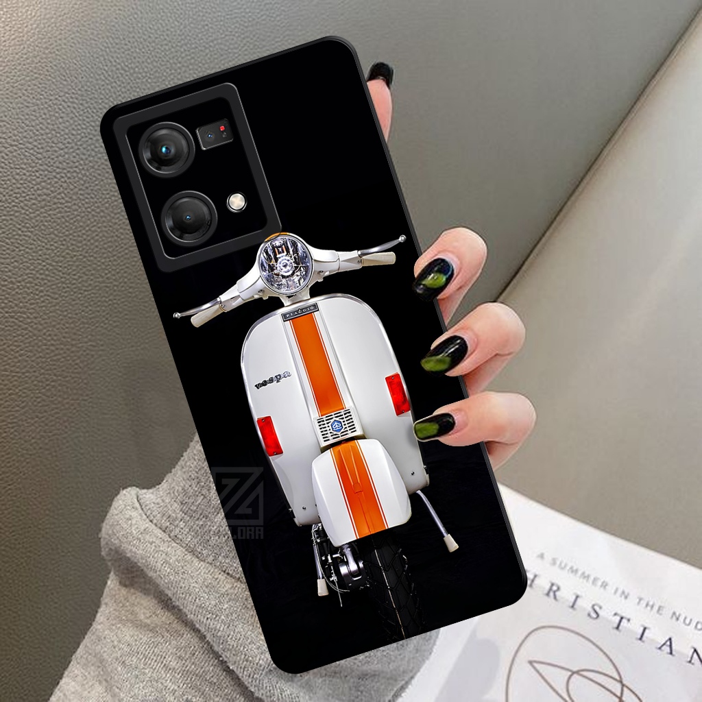 Case Oppo Reno 7 4G - Fashion Case Vespa - ZELORA - Sofcase Oppo Reno 7 4G - Casing Oppo Reno 7 4G -