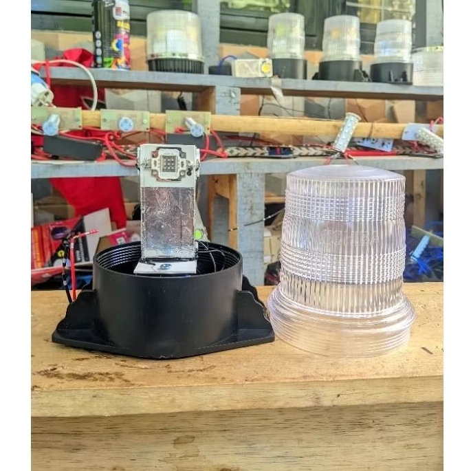 Lampu Rotary Michiba 2x Kedip - 1x Kedip Toples Kecil Blitz Pesawat Lampu Rakitan 12/24 Volt
