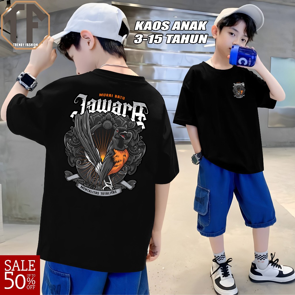 KAOS ANAK MURAI BATU JAWARA/KAOS TSHIRT NEW DESAIN PECINTA MURAI BATU/Baju Murai Murah/Kaos Murah