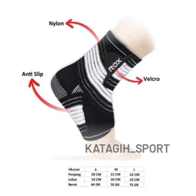 Ankle Pergelangan Kaki Rox RXQ-9614 Original / Pelindung Pergelangan Kaki / Dekker Tumit