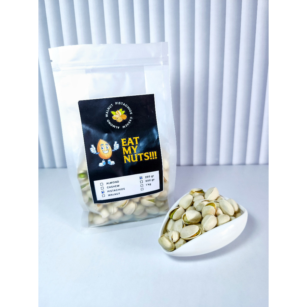 

KEMASAN EKONOMIS 100GR KACANG PISTACHIO PANGGANG ROASTED GRADE A - ARAB PISTACIO FUSTUK SNACK SEHAT