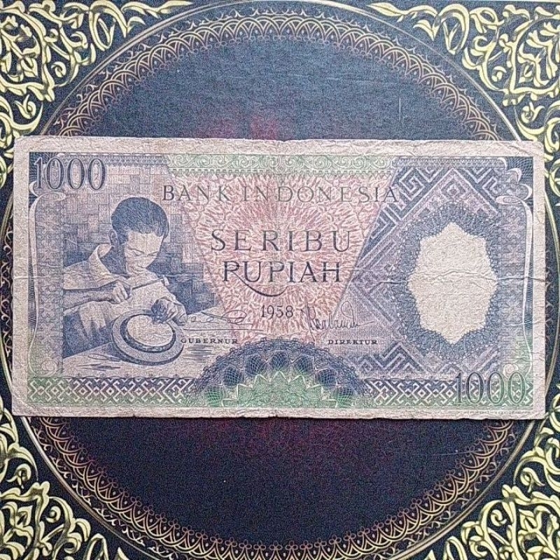 uang 1000 pekerja 1958 fine