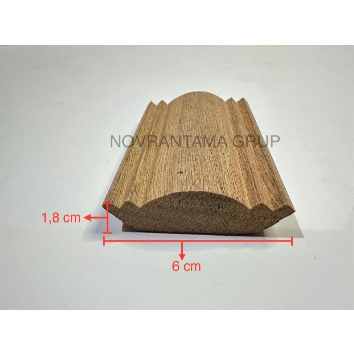 Lis Profil Kayu Meranti AR 37 (6x1,8cm) / Lis Kayu Moulding / List profil kayu Meranti oven