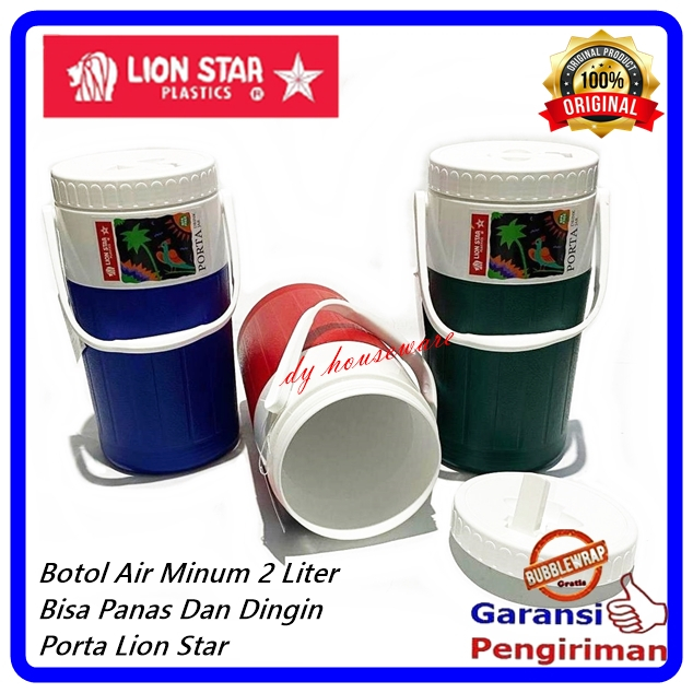 Termos Tempat Air Panas Dingin Botol Air Minum Drink Jar 2 Liter Porta Lion Star