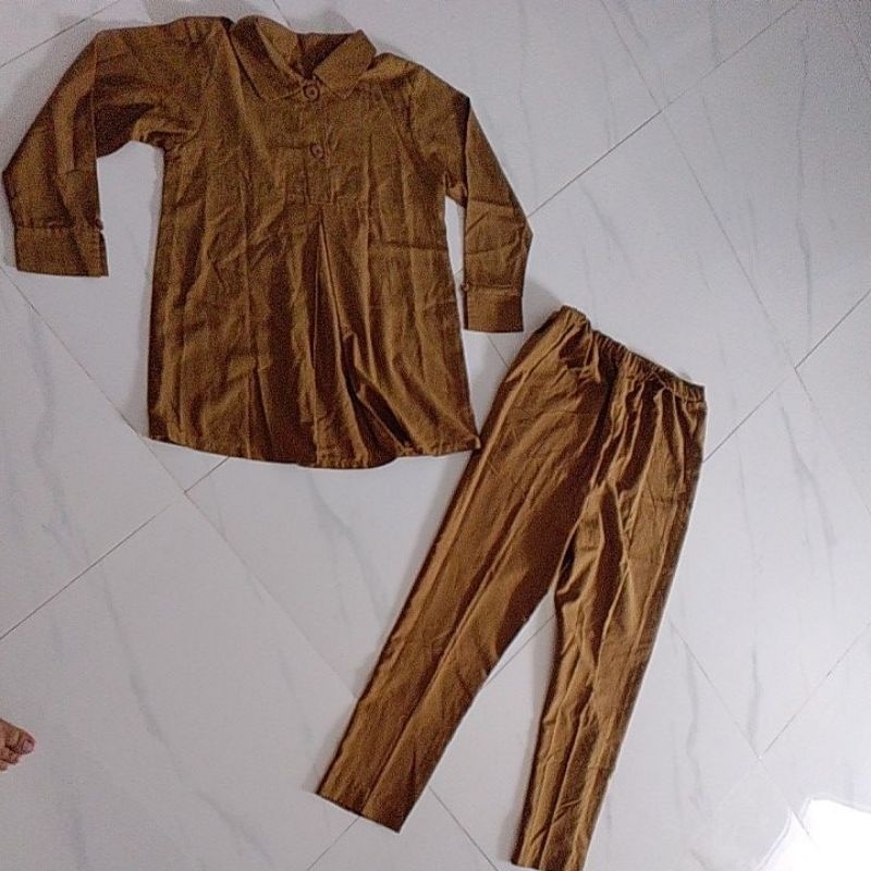 Stelan baju kerja PDH ibu hamil no minus jahitan bagus