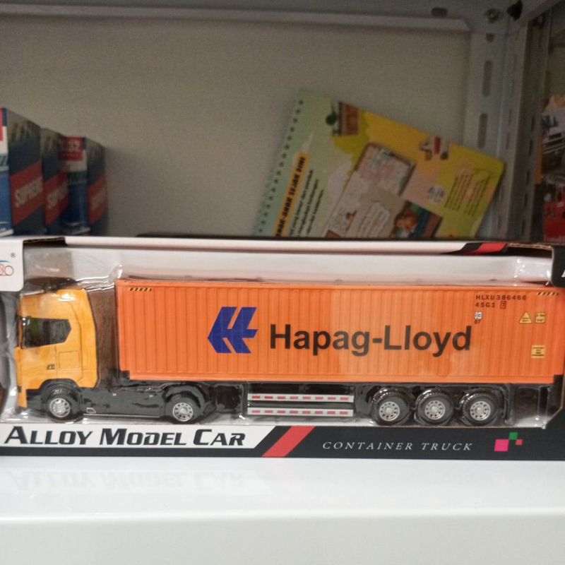 Diecast Mobil Truk Kontainer Scania container truck Hapag - LIoyd