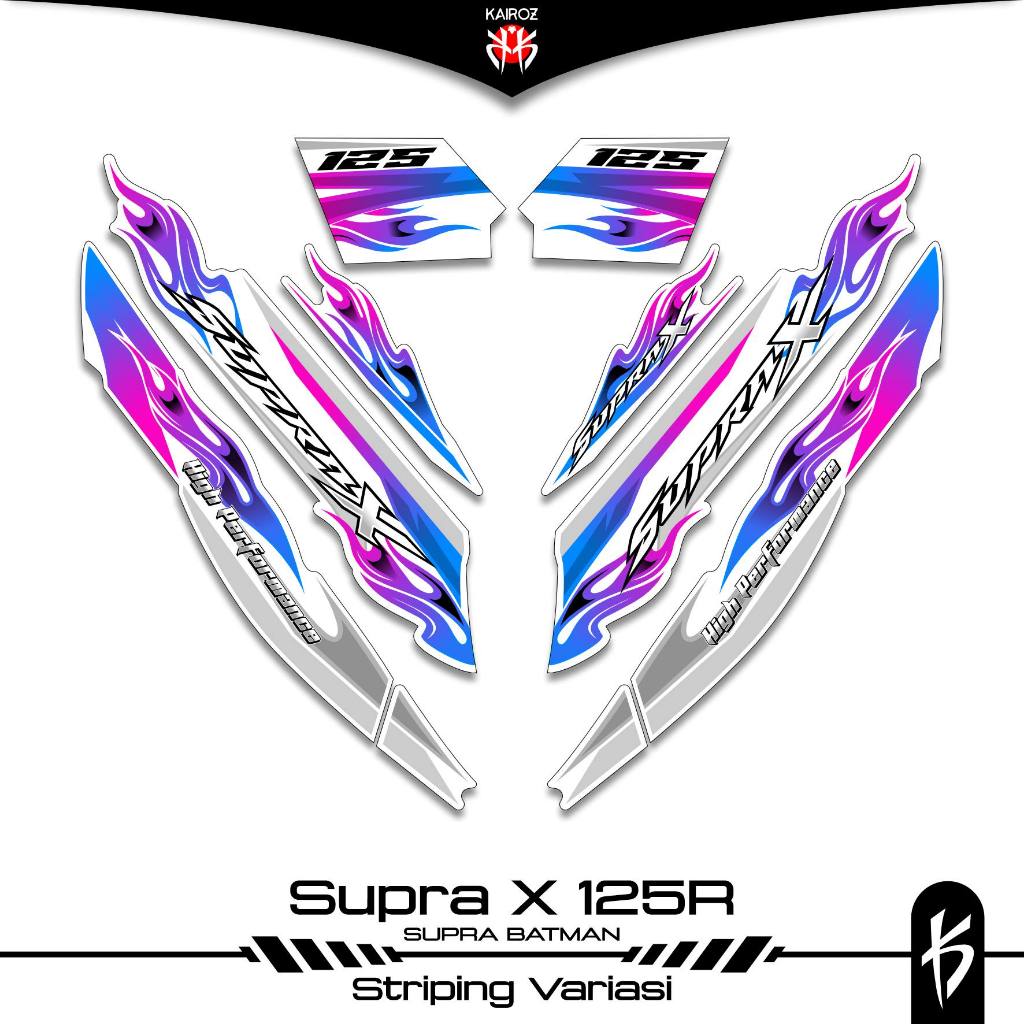 STRIPING SUPRA X 125 KARBU SKU 144 BATMAN STICKER STIKER HONDA SUPRA X 125 WAVE 125I SUPRA X 125R