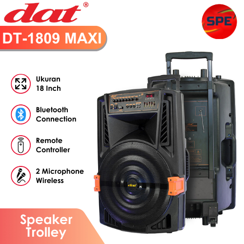 SPEAKER TROLLEY DAT UKURAN 18 INCH DT-1809 MAXI / DT1809 MAXI GARANSI RESMI (MEDAN)