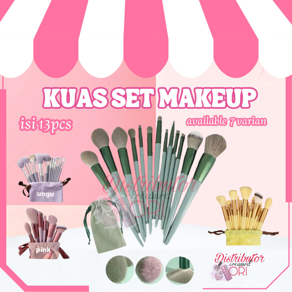 Kuas Set Makeup 13pcs kosmetic Brush set [SET KUAS MAKE UP ISI 13]
