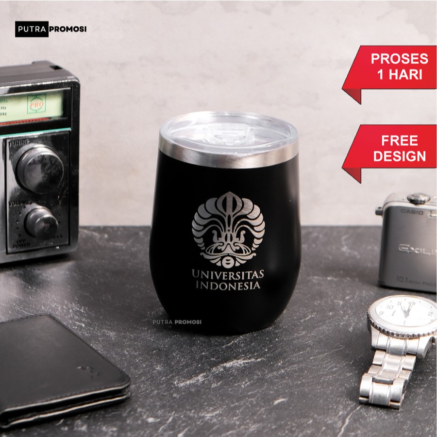 Custom Mug Egg Shape Stainless Steel Mug Telur Grafir 350ML