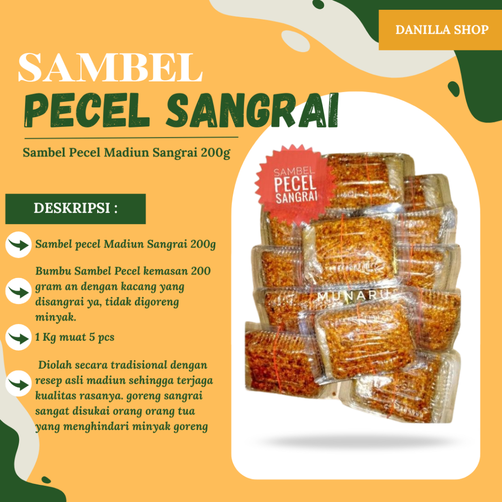 

Sambel Pecel Madiun Sangrai 200g Premium