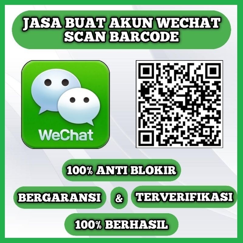 Jual Akun Wechat / Weixing Bisa Scan Barcode
