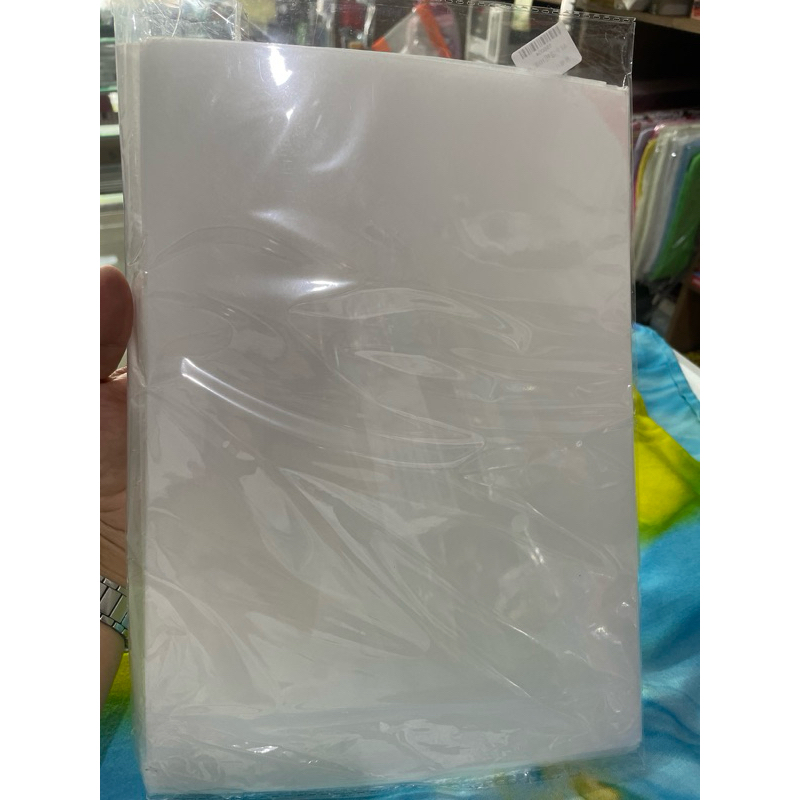 

Kertas Shrink size A4 dapat dicetak 0,3 mm isi 5 lbr