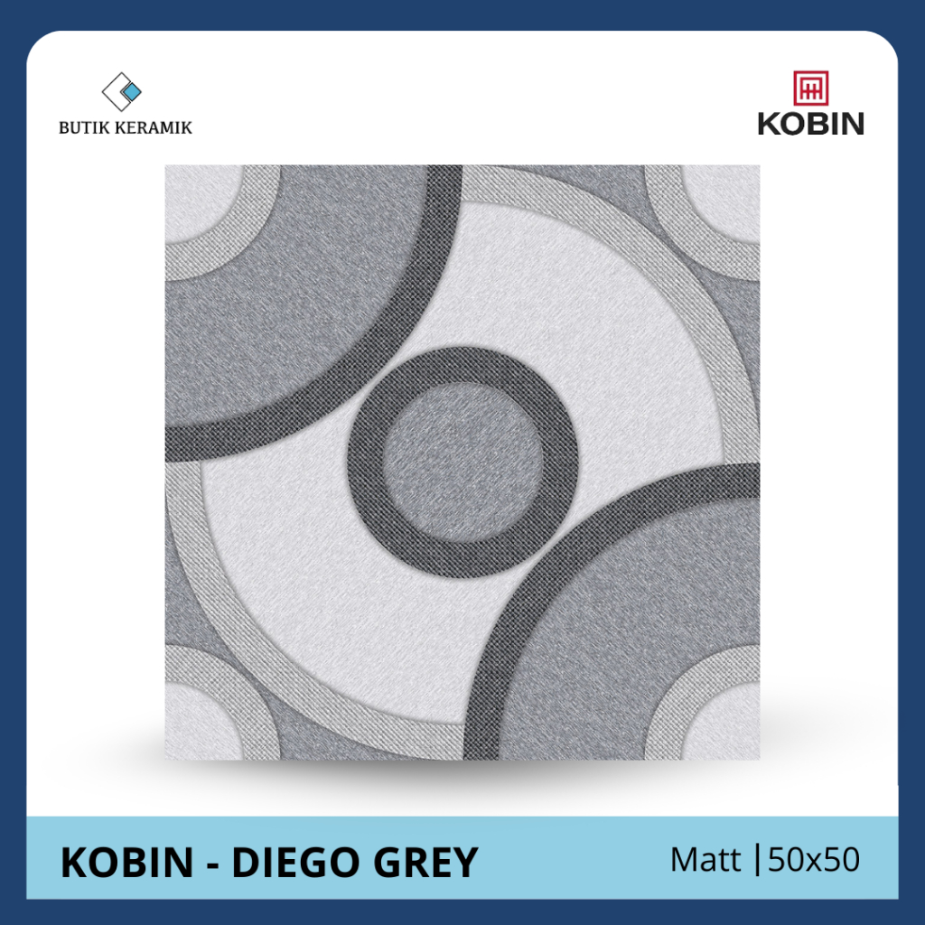 Keramik 50x50 Glossy | Kobin | Diego Series | Glossy | Grade A / KW 1 | Keramik Lantai I Keramik Mot