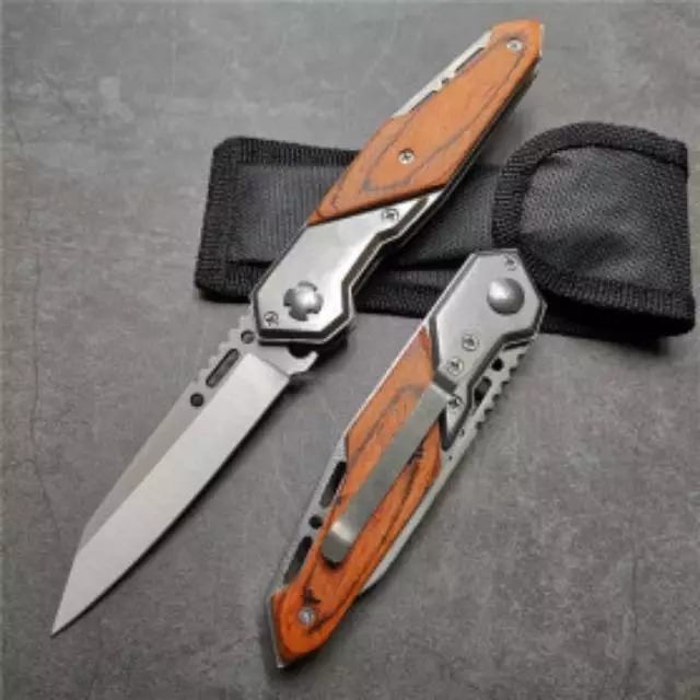Pisau Lipat Survival / Pisau Survival Baja Tajam Original