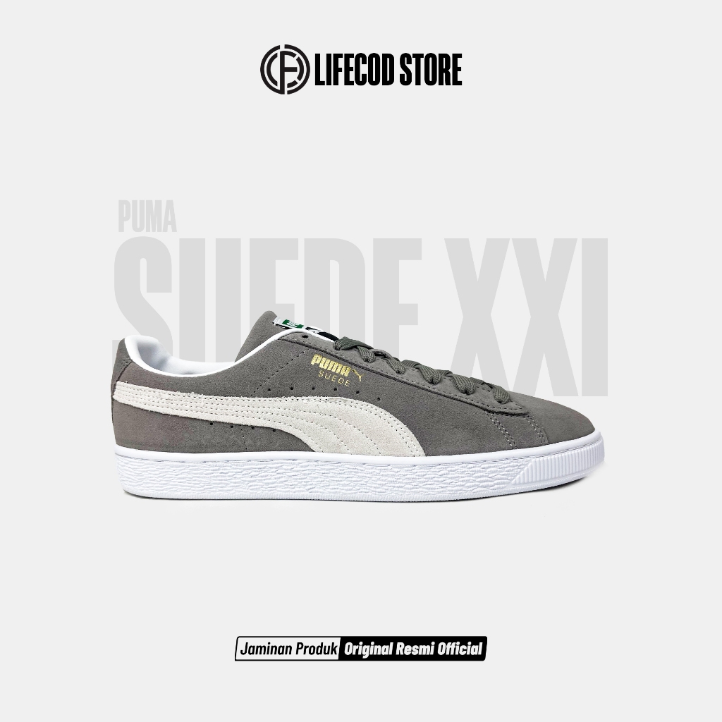 ORIGINAL BNIB Sepatu Puma Suede Classic XXI Steel Grey 374915-07