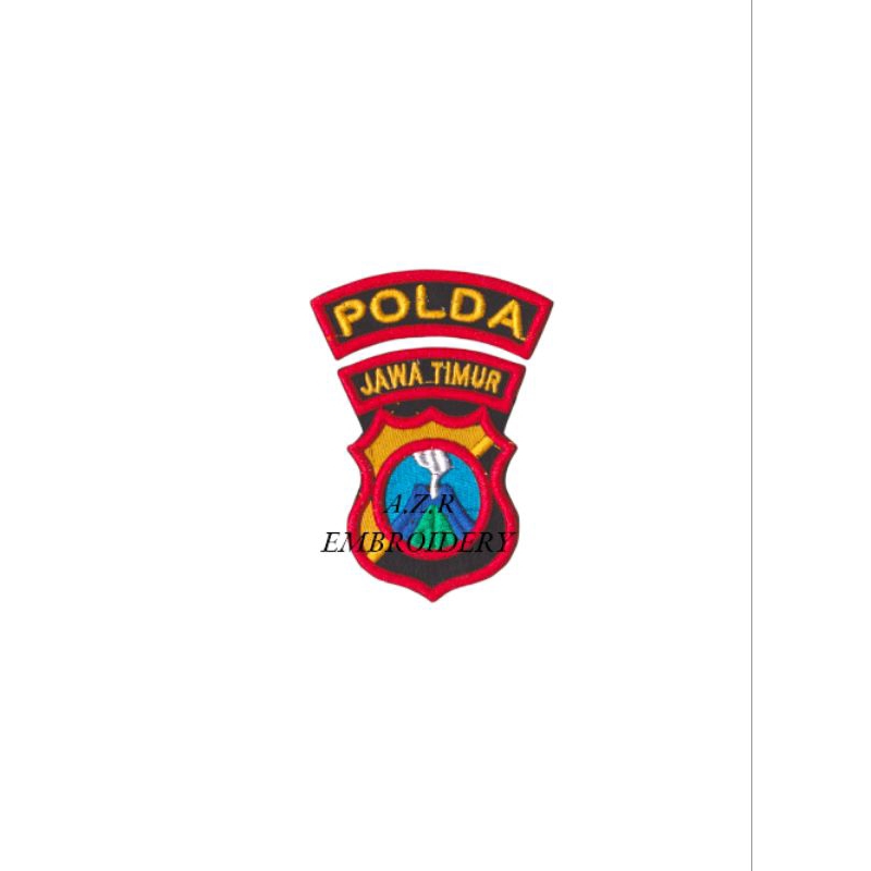 Logo POLRI POLDA JATIM Timbul 3D