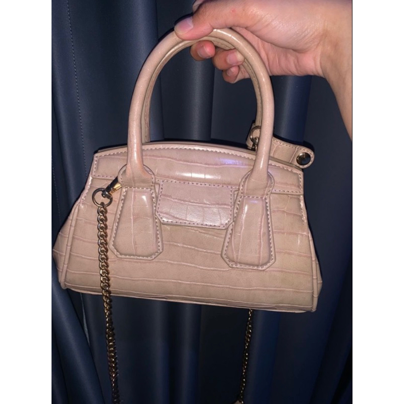 zara croco sling bag authentic