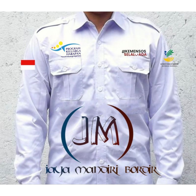KEMEJA KEMENSOS SELALU ADA BORDIR || KEMEJA PKH BORDIR || KEMEJA KEMENSOS BORDIR