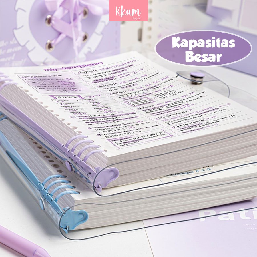 

Ay00! Buku B5 Sekolah Lucu Buku Loose Leaf Ring Aesthetic/ Buku Catatan Binder B5 Notebook Aesthetic