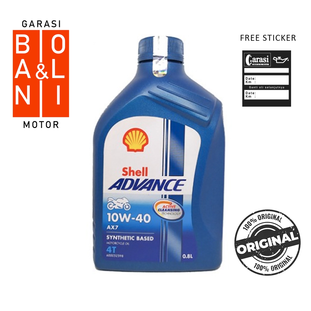 Oli Shell Advance AX7 4T 10W-40 0.8L/ 1L Oli Motor 4Tak
