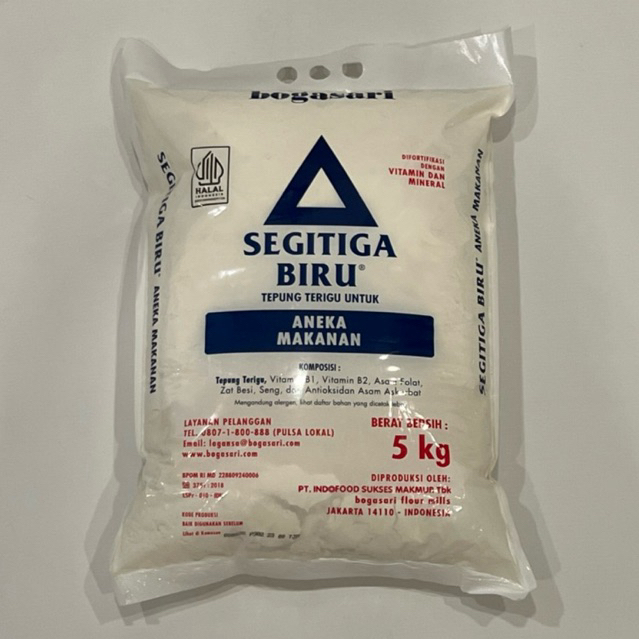 

Tepung Terigu Segitiga Biru 5kg / Tepung Terigu Untuk Aneka Makanan