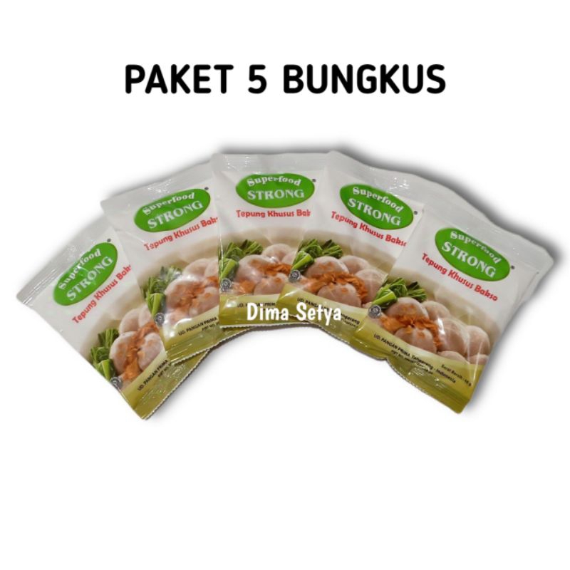 

SUPERFOOD Strong tepung pengenyal bakso 45 gram ( 5pcs )