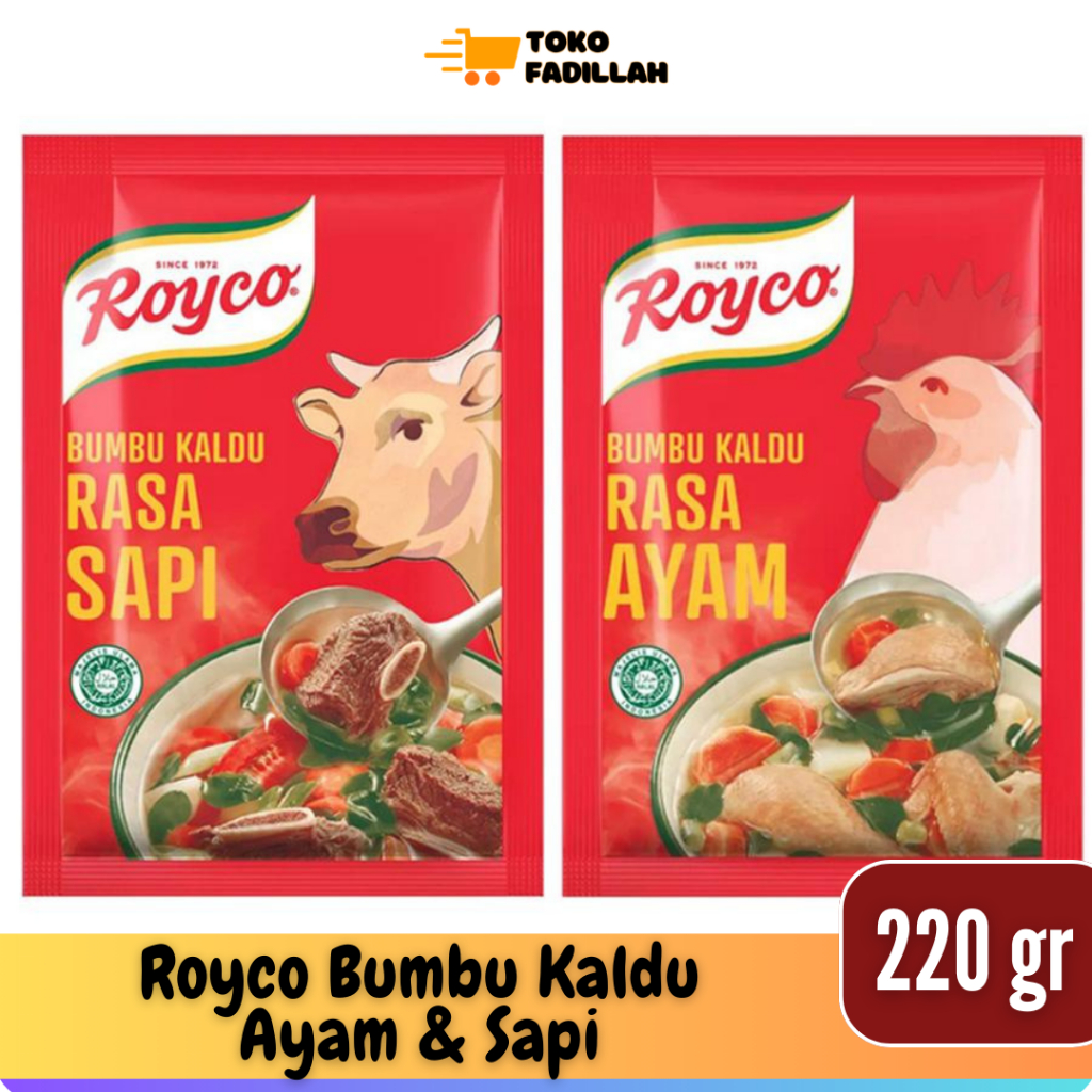 

ROYCO Bumbu Kaldu Rasa Ayam & Sapi 220 gr - Penyedap Masakan Beryodium
