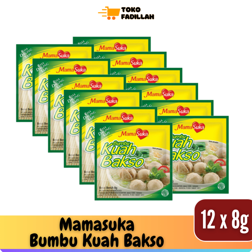 

Mama Suka Bumbu Kuah Bakso 8g x 12 Sachet [1 Renteng]