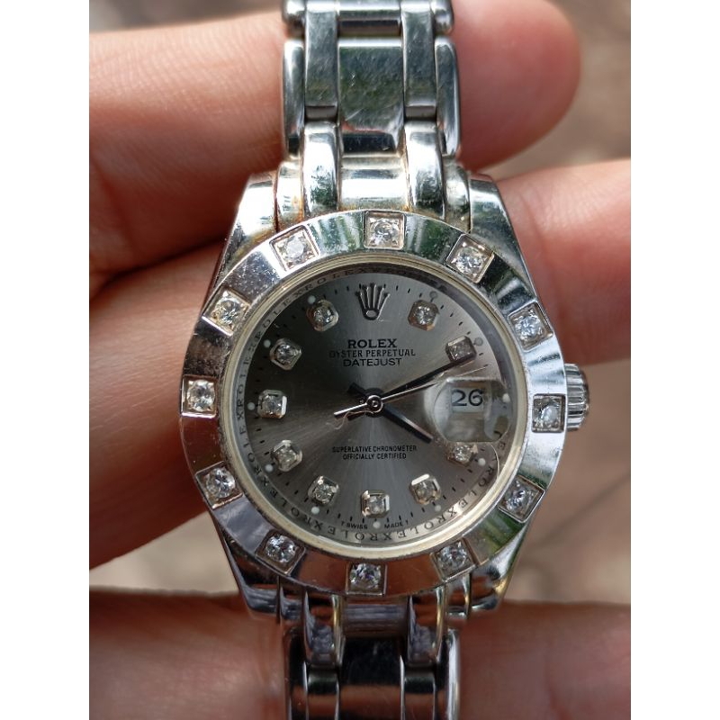 jam tangan cewek lorex otomatis mewah sporty non ori second bekas