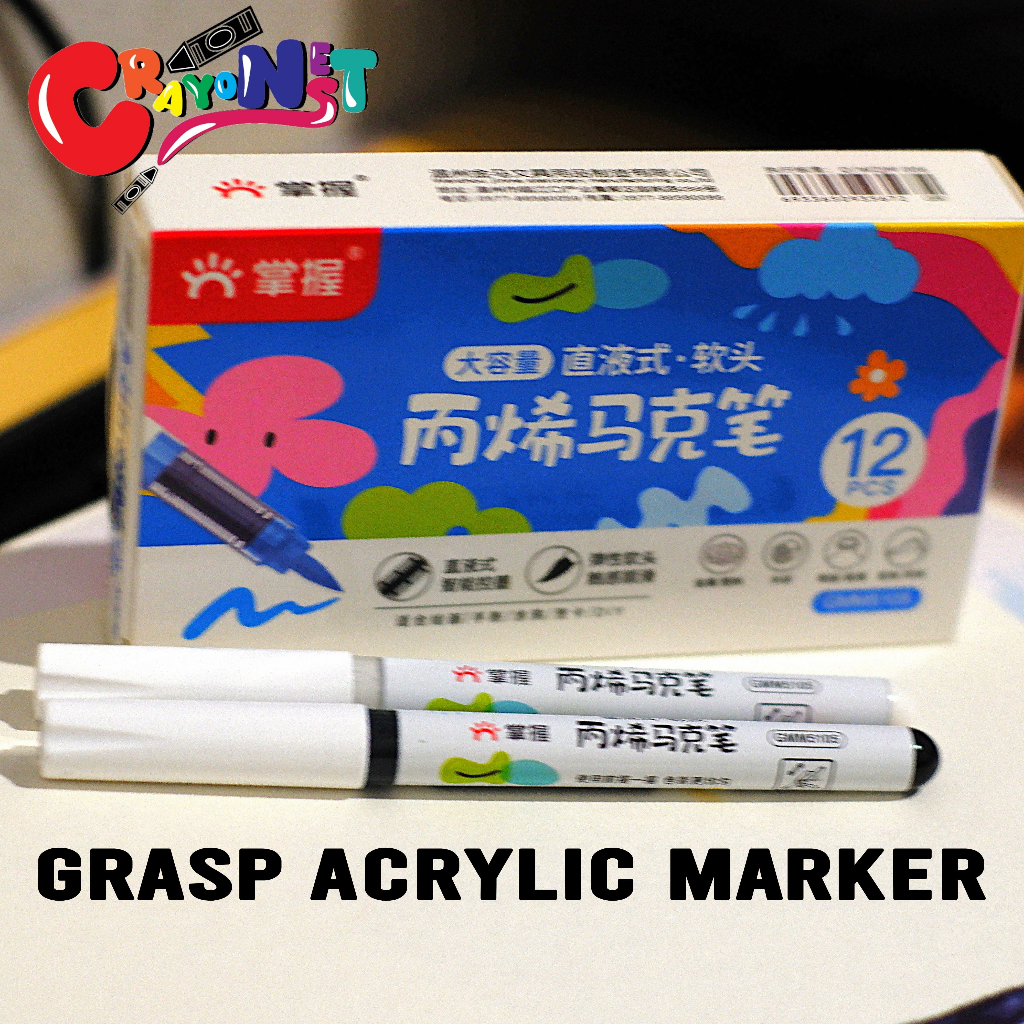 

ACRYLIC MARKER KODE GMM5105 SATUAN / BRUSH TINTA HITAM DAN PUTIH / BRUSH PEN