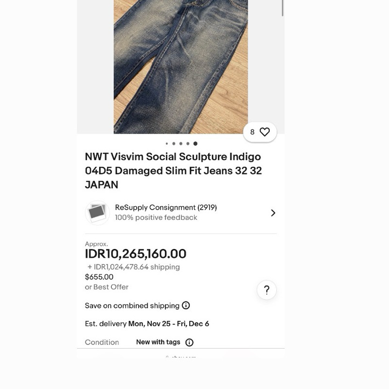 Visvim social sculpture denim non selvedge