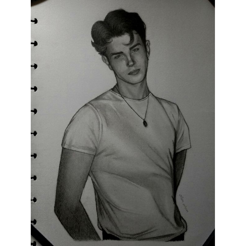 JUAL JASA GAMBAR SKETSA WAJAH FULL ARSIR (BUST UP/HALF BODY)