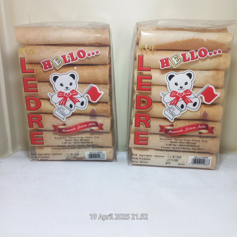 

Ledre (rasa pisang ) "Hello".