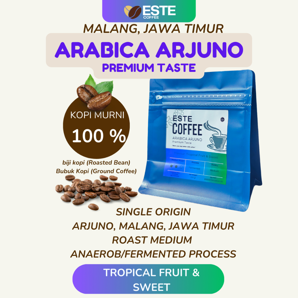 

Kopi Arabica Arjuno Premium Taste, Single Origin, Malang, 100% Kopi Murni Pilihan