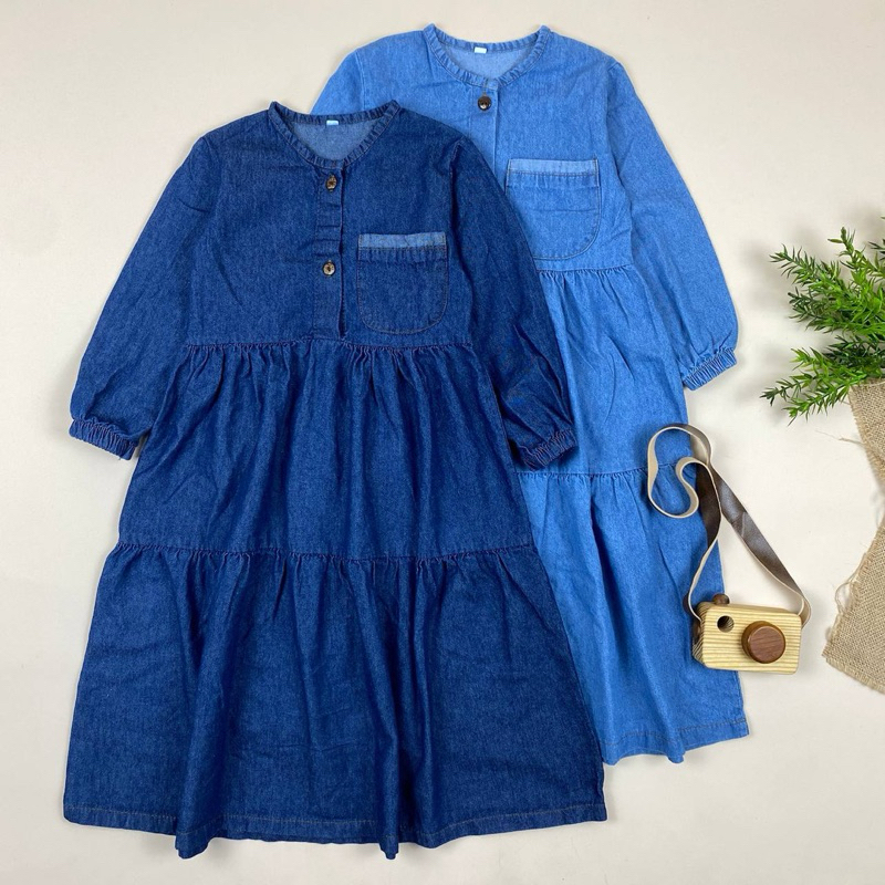 Gamis Anak Perempuan Usia 2-7 tahun Soft Jeans