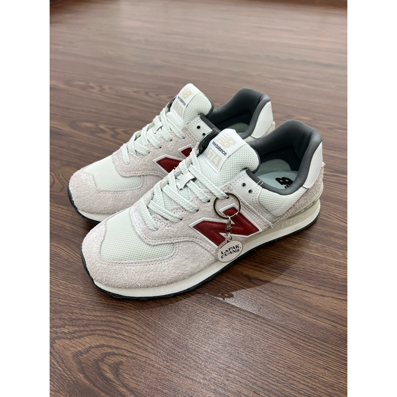 New Balance 574 White Red Grey (RESMI PT. MAP)