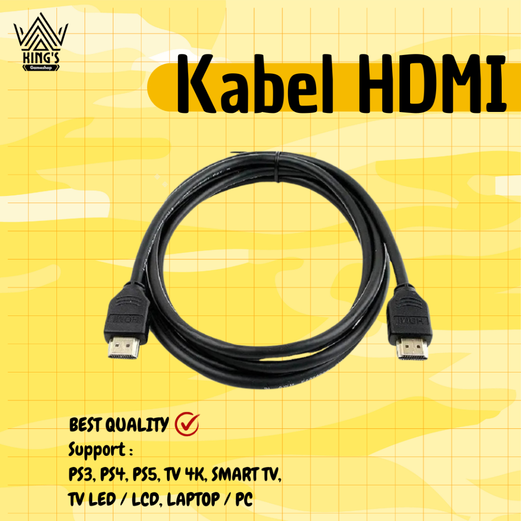 KABEL HDMI PS2, PS3, PS4, LAPTOP/PC, TV